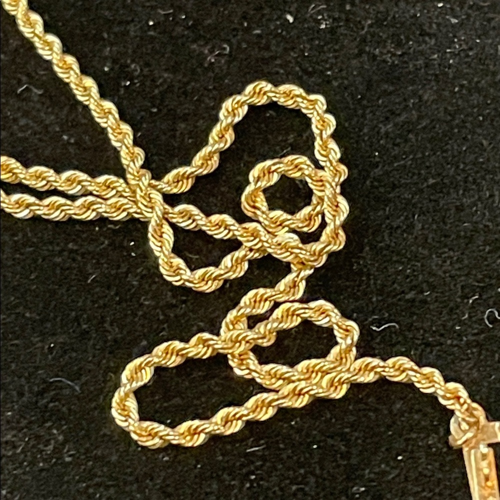 14k Gold  Rope  Necklace